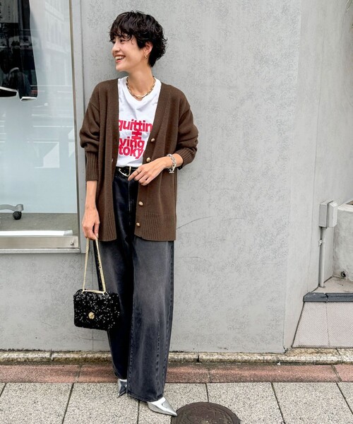 NOLLEY'S 【WEB限定】 カシミヤブレンド長めVネックカーディガン NOLLEY'S カーディガン 「WEB限定」カシミヤブレンド長めVネック