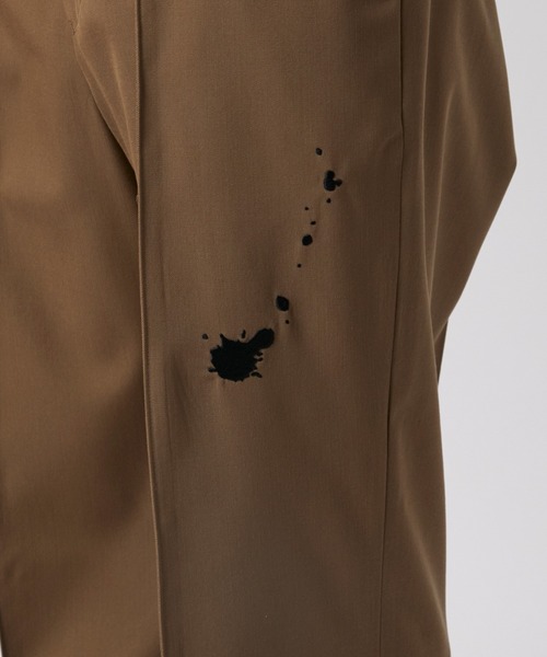 スラックス 「ALMOSTBLACK/オールモストブラック」WOVEN EMBROIDERY 3D SLACKS メンズの画像