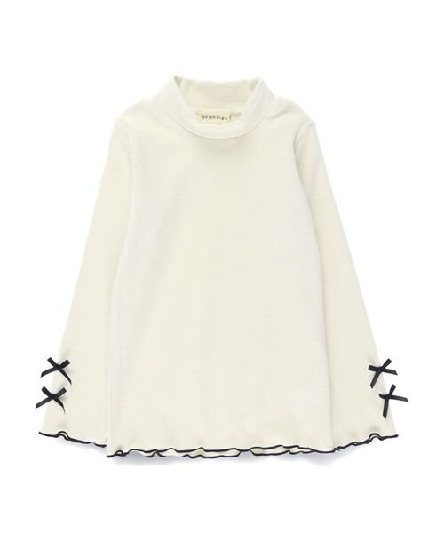 branshes（ブランシェス） tシャツ 「モチモチニットソー」袖リボン