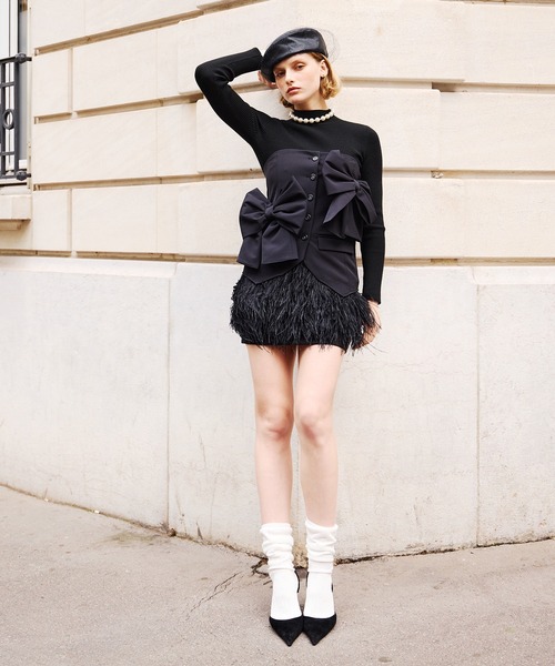 eimyistore スカート eimy istoire スカート フェザーミニスカート : ZOZOTOWN Yahoo