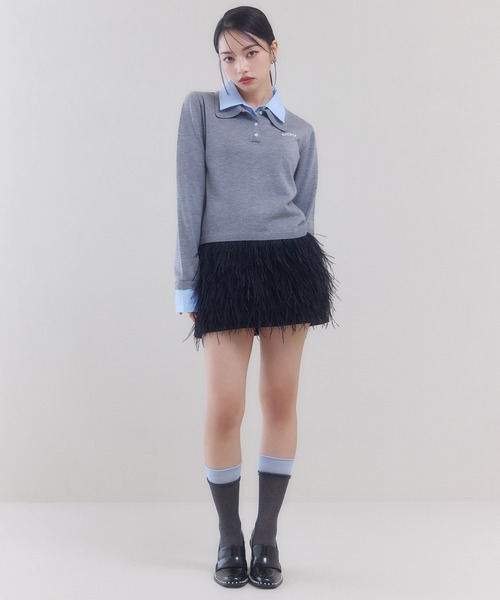 eimy istoire スカート フェザーミニスカート : ZOZOTOWN Yahoo