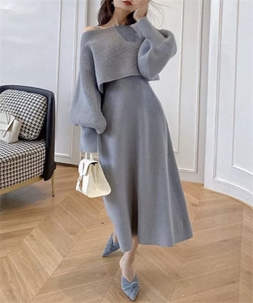 Andrea&co オフショルダーキャミワンピース Andrea&co オフショルダーキャミワンピース （ANDREA＆Co