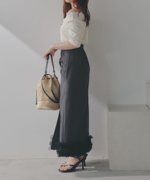 SONIA RYKIEL vintage フランス製 フリルヘムニットスカート ブランド古着】SONIA RYKIEL（ソニアリキエル）の古着通販