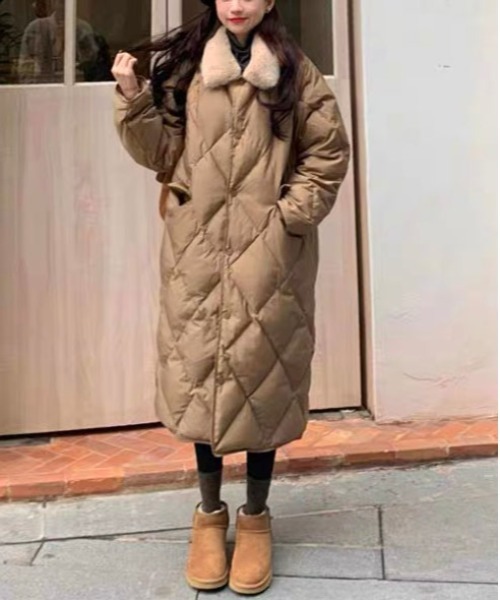 新品⭐︎Doux Avenir ファー付 中綿キルティング ダウン ワンピース gossip!ロサンゼルス ダウンコート ダウンジャケット キルティング