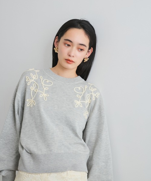 Haider Ackermann アイボリー刺繍セーター Haider Ackermann アイボリー刺繍セーター Haider Ackermann