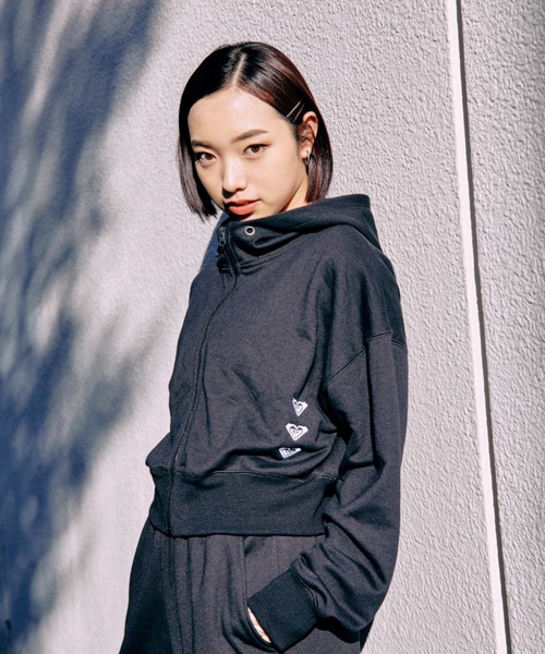 【ROXY】フード付き ジップアップパーカー（裏起毛/厚手） ROXY（ロキシー） トレーナー スウェット TRIPLE CHAKRA/ロキシー