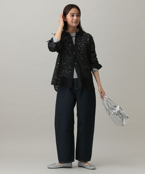 GLOBAL WORK レースブラウス パンツセットUPMATINEE LINE GLOBAL WORK ブラウス シャツ MATINEE LINE/選べる着丈レース