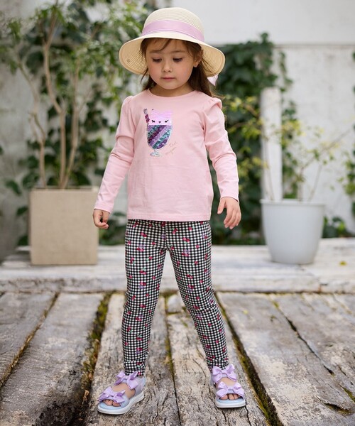 ANY（エニィ） tシャツ ミラクルスパンコール長袖Tシャツ キッズ 子供