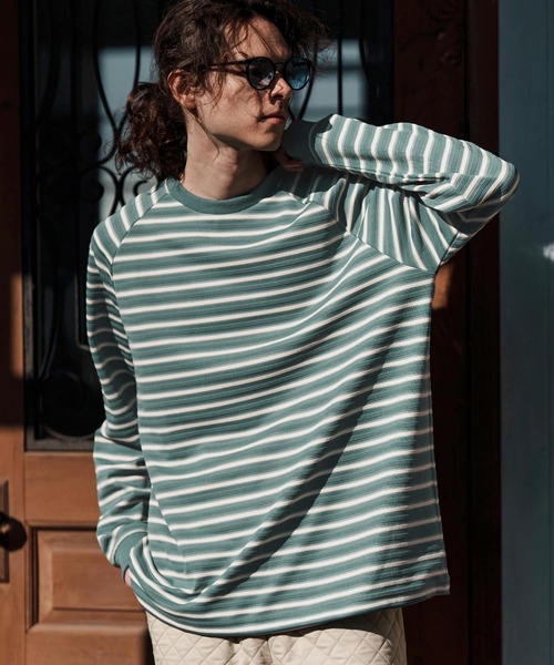 CAMBIO（カンビオ） tシャツ mlt5075-ボーダースピンドルカットソー 