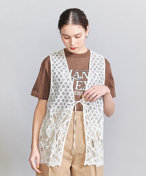 BEAUTY＆YOUTH UNITED ARROWS ベスト ジレ ナイロンレース -2WAY