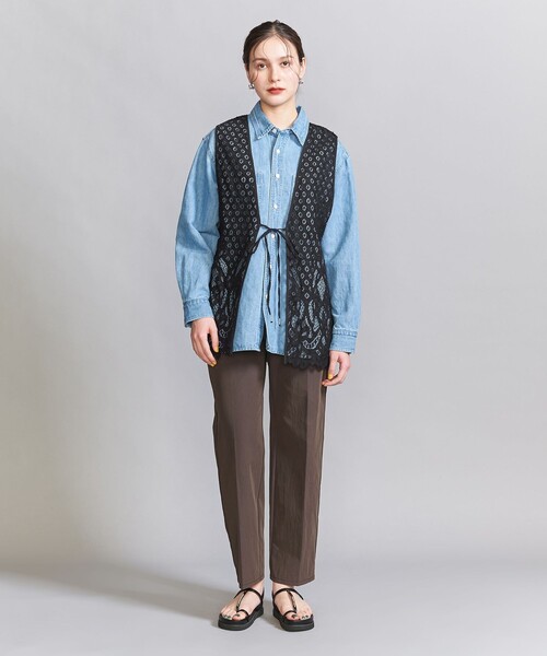 ビューティーアンドユース　今期ベスト BEAUTY＆YOUTH UNITED ARROWS ベスト ジレ ナイロンレース -2WAY