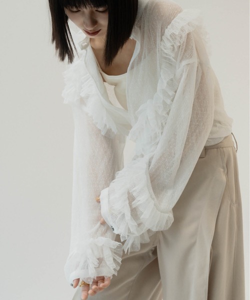 Knuth Marf ブラウス シャツ tulle design blouse レディース