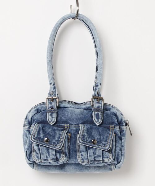 早い者勝ち X-girl FRAY PATCH LOGO DENIM HANDBAG ディテール◎ X-girl ハンドバッグ FRAY PATCH LOGO DENIM HANDBAG : ZOZOTOWN