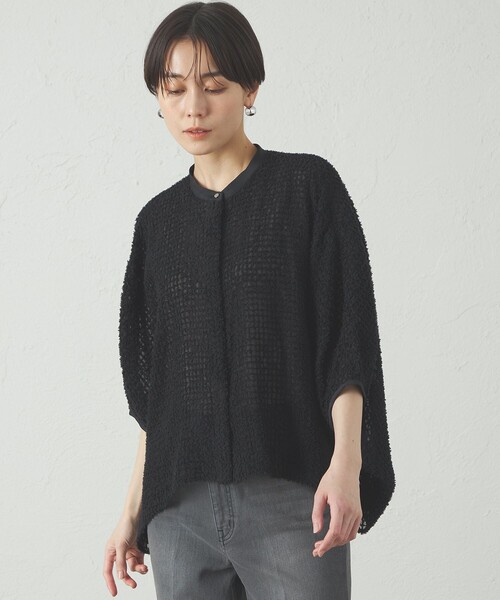 ブラウス シャツ 「セットアップ対応/オンでもオフでも活躍」フェザーシフォンフォルムブラウス レディース CAST: ブラウス シャツ 「セットアップ対応/オンでもオフでも