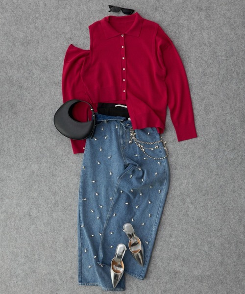 JOSE MOON カーディガン POLOKNIT CARDIGAN/ポロニット