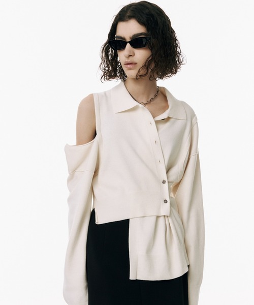 人気提案 MOON JOSE カーディガン CARDIGAN/ポロニット POLOKNIT トップス