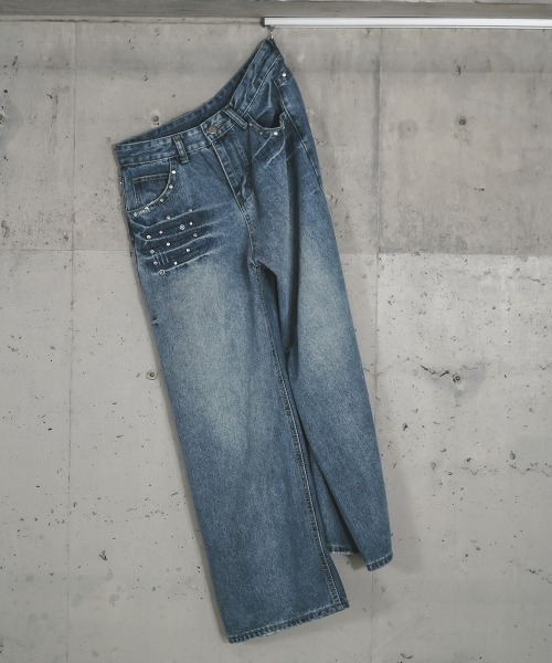 Shoowtime（ショウタイム） ジーンズ Pocket stud design wide denim
