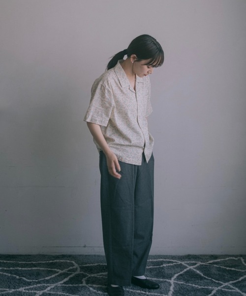 2/9号室　かおこ&ひろと　オープンカラーシャツ 2/9号室（かおこ&ひろと） - Open collar shirt（small floral
