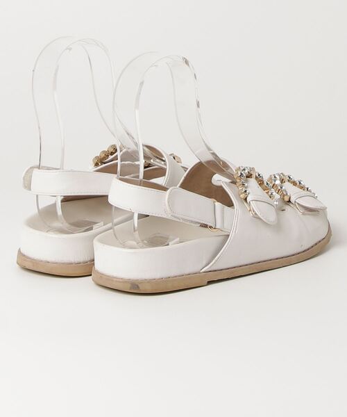 【新品】ダイアナ　diana サンダル ビジュー Mサイズ DIANA 「DIANA」 ビジューフラットサンダル M ホワイト