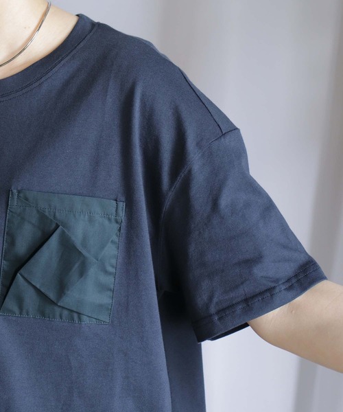 tシャツ Mix切替5分袖プルオーバー レディース BITTOKO tシャツ Mix切替5分袖プルオーバー レディース
