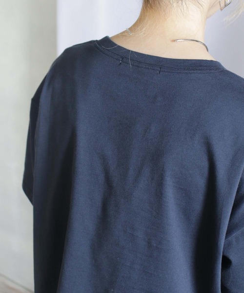 BITTOKO tシャツ Mix切替5分袖プルオーバー レディース