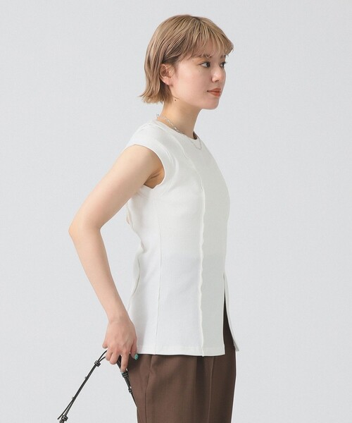 Ray BEAMS（レイ ビームス） tシャツ リブ フロント スリット