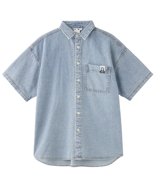 ブラウス シャツ FACE LABEL LIGHT DENIM S/S SHIRT レディース メンズ
