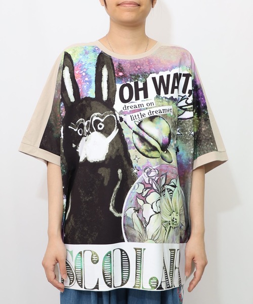 tシャツ 152756：ラビル宇宙プリントプルオーバー レディース