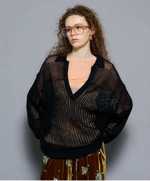 ニット セーター 「25AW PRE-ORDER」Boucle Mesh Knit Pullover/ブークレーメッシュニット「MAISON SPEC