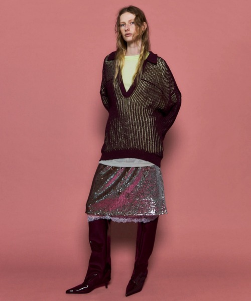 MAISON SPECIAL ニット セーター Boucle Mesh Knit Pullover