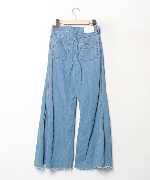 「GYDA」 加工ブーツカットデニムパンツ MEDIUM ライトブルー レディース_画像2