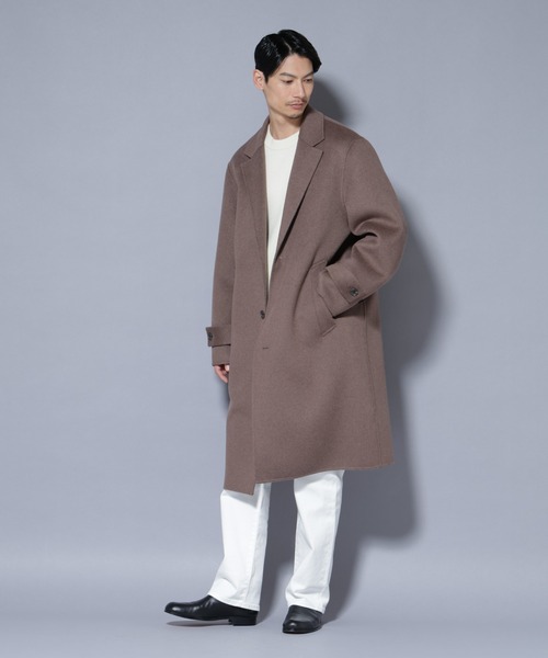 エディフィス　ウールカシミア　チェスターコート ナノユニバース　アローズ好きも EDIFICE（エディフィス） チェスターコート コート SUPER 140's ウール