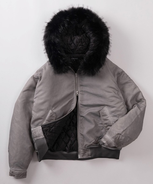 ブルゾン アウター 「82」ヴィンテージライク ファーフード フライト