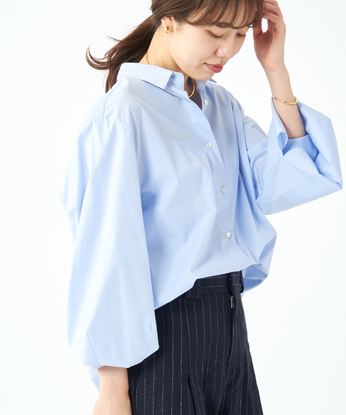 plage（プラージュ） 長袖シャツ FREE サックスブルー レディース