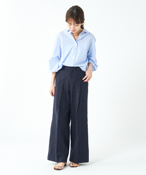 plage！新品！サックスブルー 長袖シャツ M plage（プラージュ） 長袖シャツ FREE サックスブルー レディース