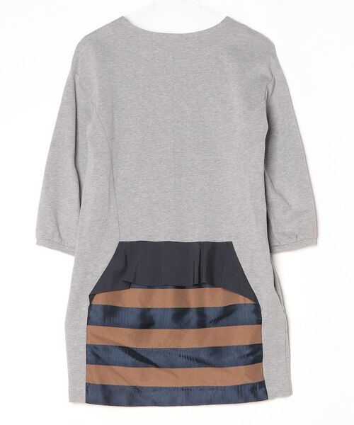 「AVIE」 7分袖ワンピース フリー グレー レディース_画像2