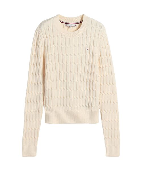 トミーヒルフィガー レディース セーター アイボリー TOMMY HILFIGER（トミー・ヒルフィガー） ニット セーター コットン
