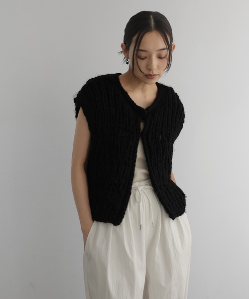 ミックスニットベスト（ベスト）｜hellam（へラム）のファッション通販