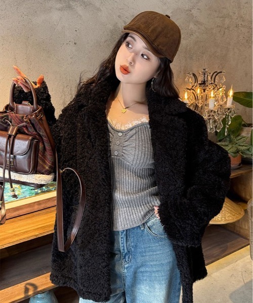 サイドレースアップボリュームニット Mila Owen（ミラオーウェン）の「サイドレースアップボリュームニット