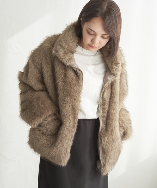 notch. コート アウター フェイクファージャケット レディース