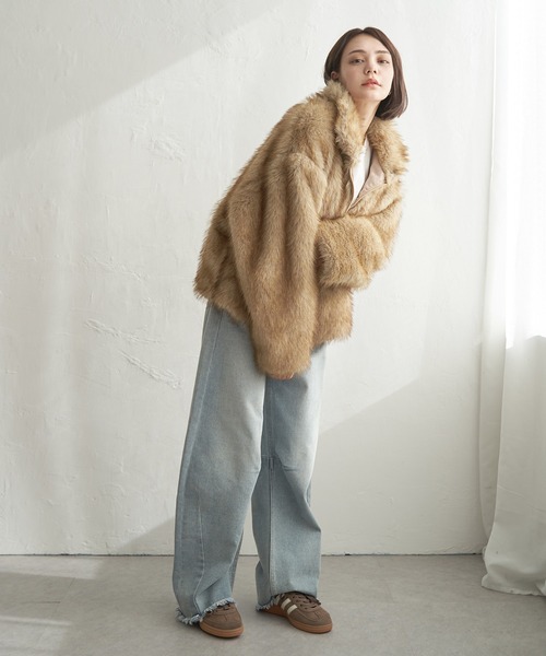 notch. コート アウター フェイクファージャケット レディース