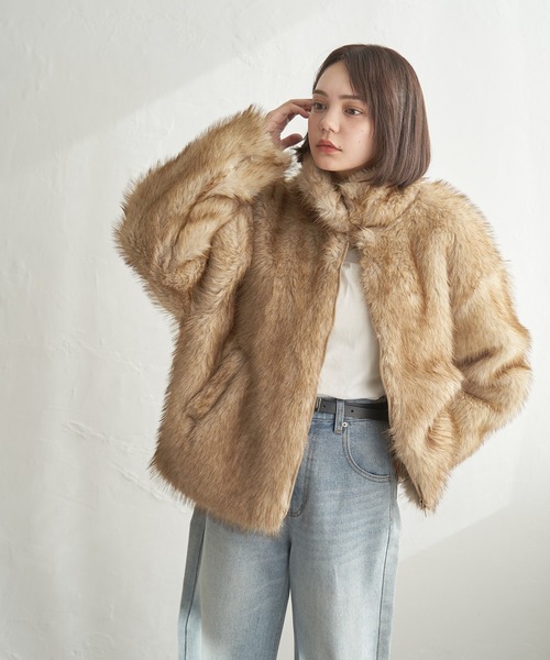 notch. コート アウター フェイクファージャケット レディース