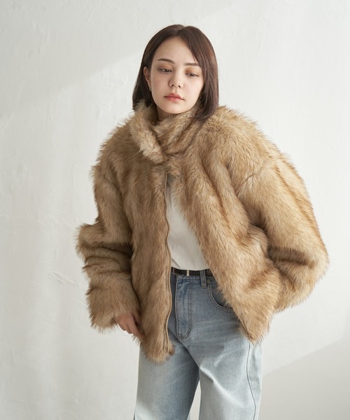 notch. コート アウター フェイクファージャケット レディース