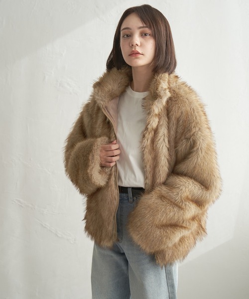notch. コート アウター フェイクファージャケット レディース