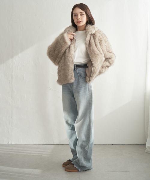 notch. コート アウター フェイクファージャケット レディース
