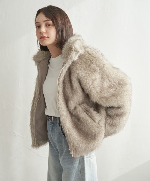 notch. コート アウター フェイクファージャケット レディース