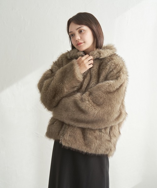 notch. コート アウター フェイクファージャケット レディース