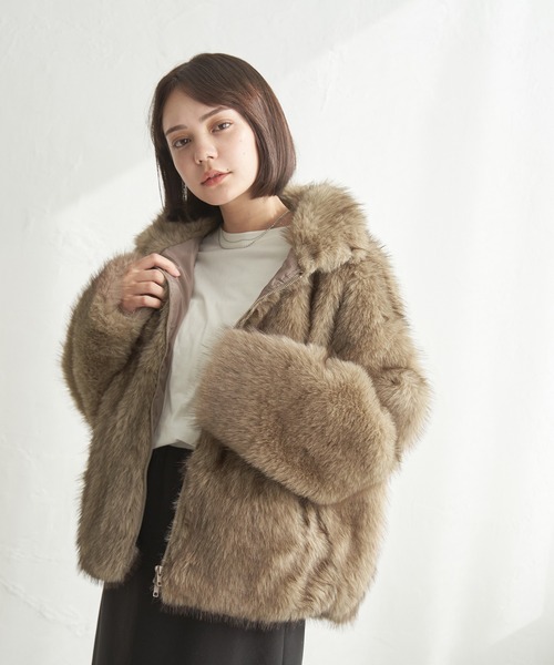 notch. コート アウター フェイクファージャケット レディース