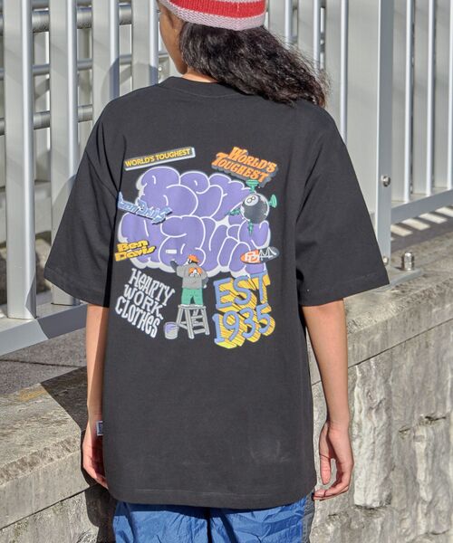 「BEN DAVIS」 半袖Tシャツ X-LARGE ブルー メンズ_画像6