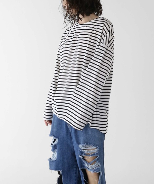 「minsobi」 長袖Tシャツ FREE オレンジ メンズ_画像2